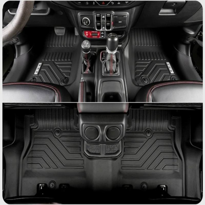 

Коврики TPE для JEEP WRANGLER 2011-2024 ICEV, гибридные водонепроницаемые противоскользящие аксессуары на заказ, всепогодные аксессуары с полным покрытием