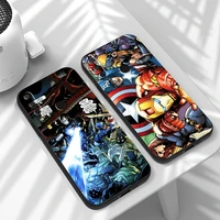 marvel comics phone case for huawei honor 8x 9x 9 lite 10 10x lite 10i shell carcasa original black shockproof coque
