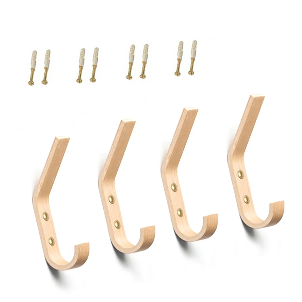 

4 шт., настенные крючки для хранения одежды