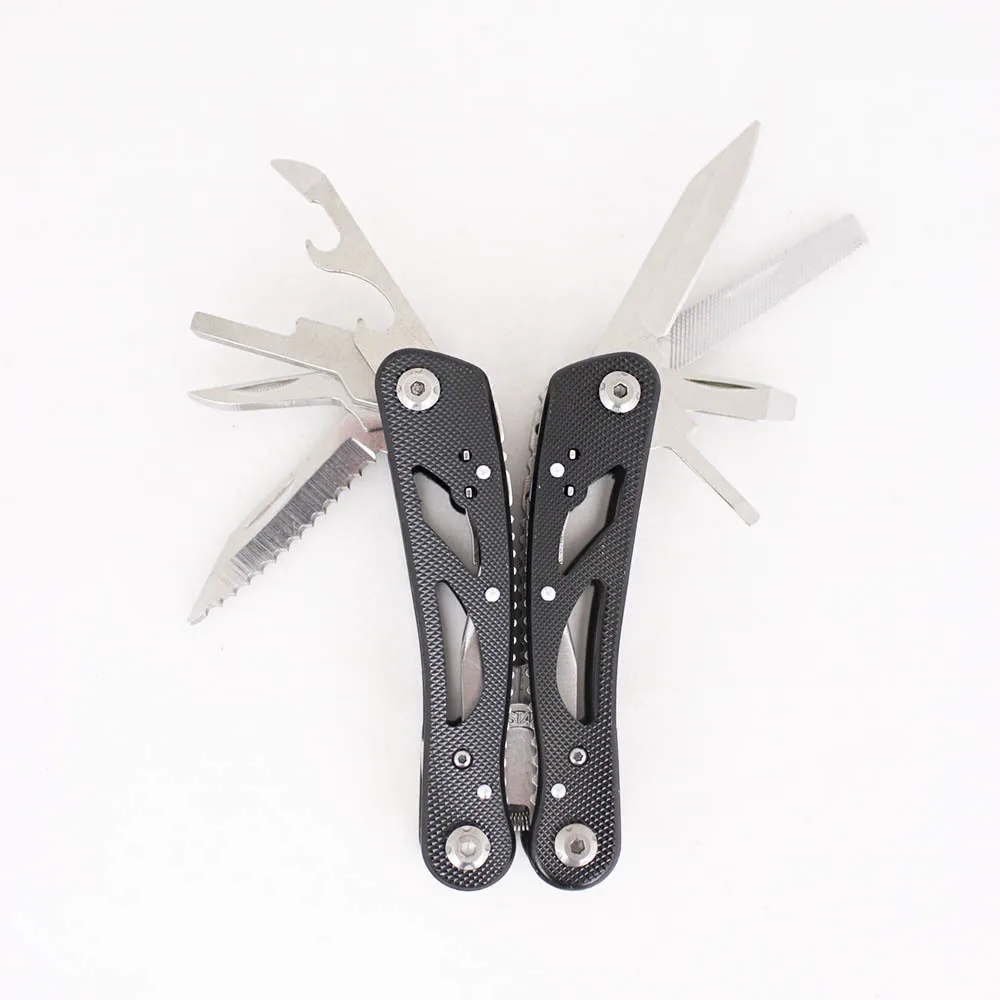 Мультитул - плоскогубцы 8 предметов с набором насадок для отвертки цвет черный |