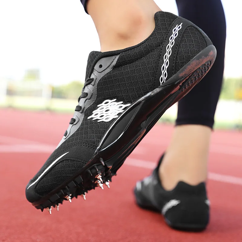 Men Women Track and Field Spikes Shoes Professional Athlete Running Tracking Nail Training Shoes Sneakers