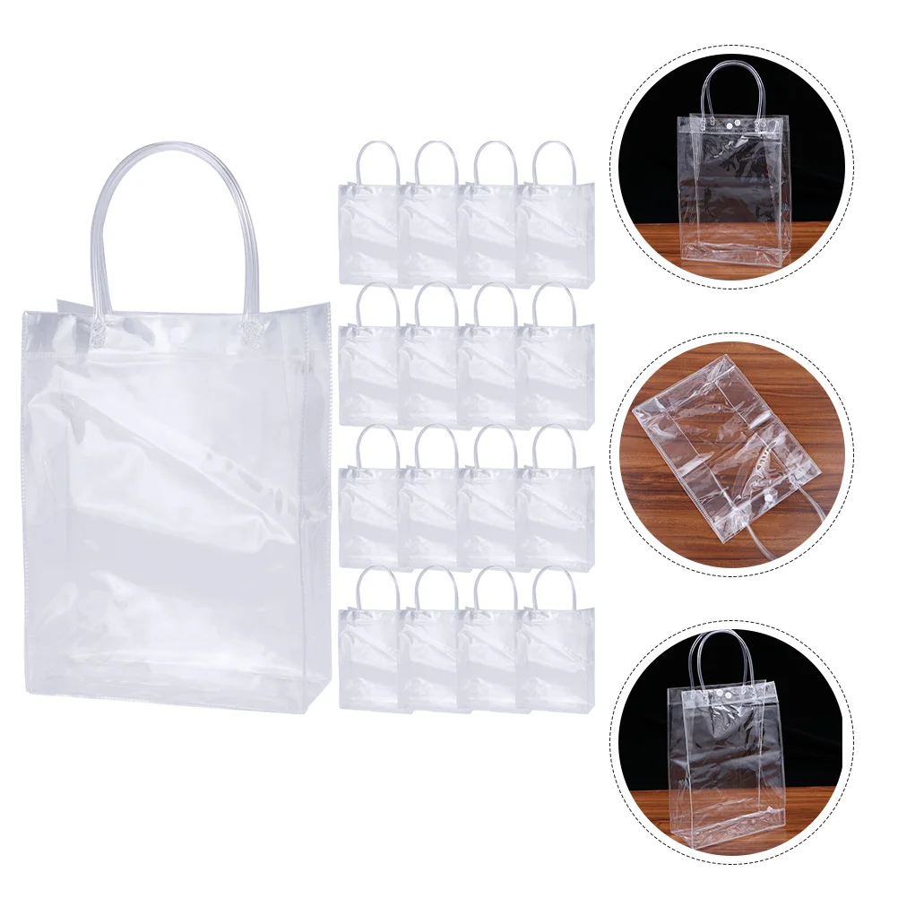 

Clear Bags For Gifts Transparent Tote Bag Present Bags Clear Handles Household Food Wrapping Plastic
