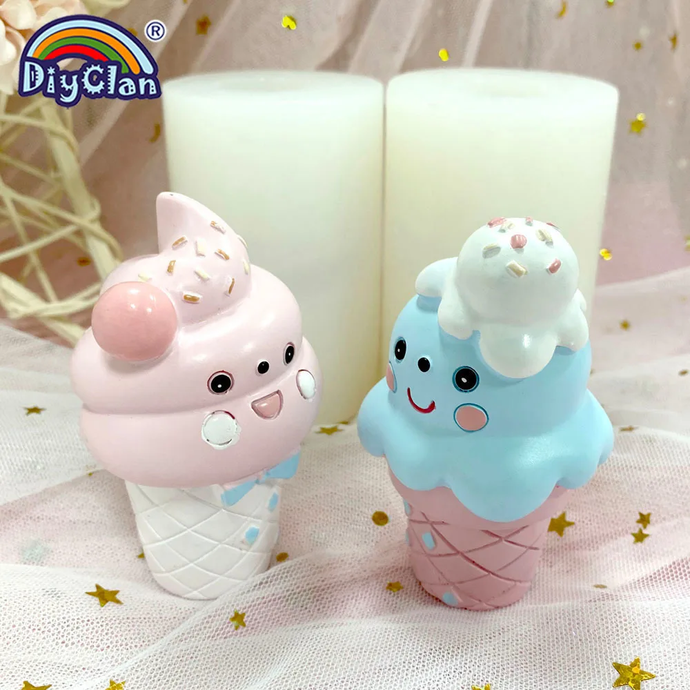 

Cute Ice Cream Cone Silicone Mold Fondant Cake Decorating Tools Chocolate Dessert Mousse Cupcake Kitchen Baking Cake Tools