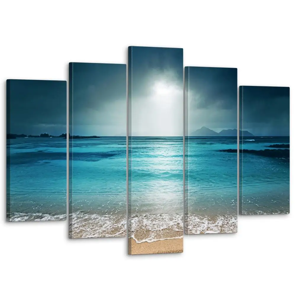 Модуль Дом Модульная картина для интерьера / Картина на стену &quotМорская волна&quot