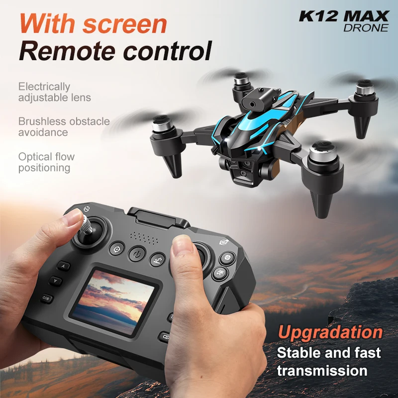 Мини-Дрон K12 MAX 8K Профессиональный FPV Дрон с 4k камерой обход препятствий