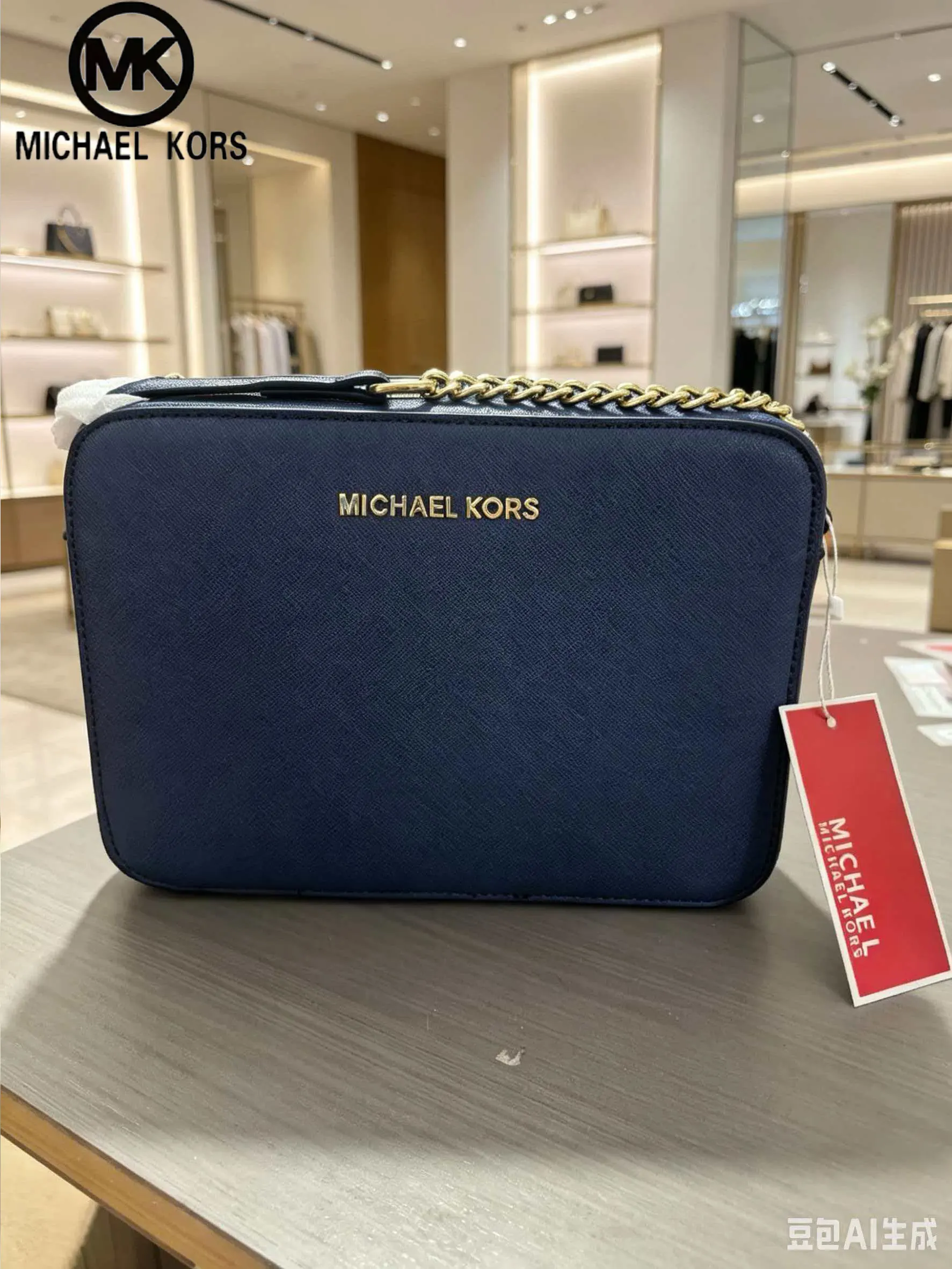 Фото Новая большая женская сумка Michael Kors Ole Jet Set 2026 из ПВХ-кожи, на плечо и через плечо, маленькая квадратная №1