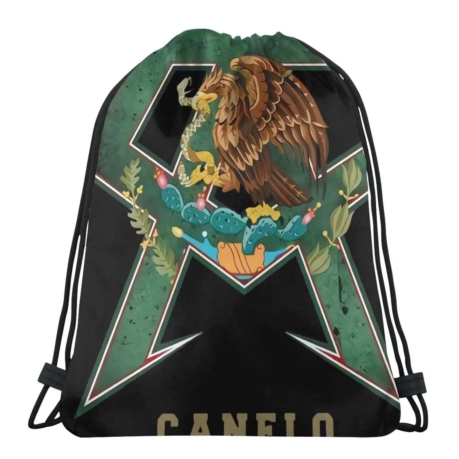 

Saul Alvarez Canelo Boxing Symbol Men's Backpack Bag Straw Storage Bags Shoe Bag Drawstring Bags Shoe Bag Bags Women Bag Straw