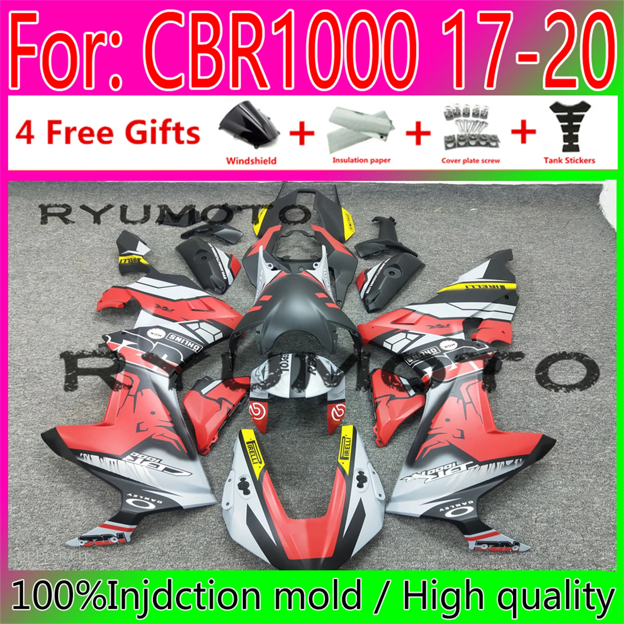 

Новый комплект обтекателей для литья под давлением ABS для мотоциклов Honda CBR1000RR 2006 2007 cbr1000 06 07 обтекатель для кузова