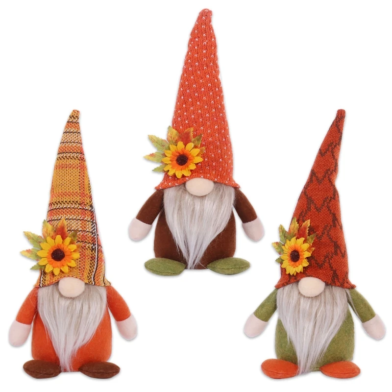 

Lovely Thanksgiving Decoration Rudolf Doll Long Rudolf Design Handmade Dwarf Elf Figurine Doll Harvest Ornaments 11. 53CA