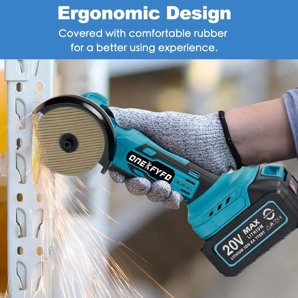 Бесщеточная мини-3-дюймовая угловая шлифовальная машина 76 мм полировальный