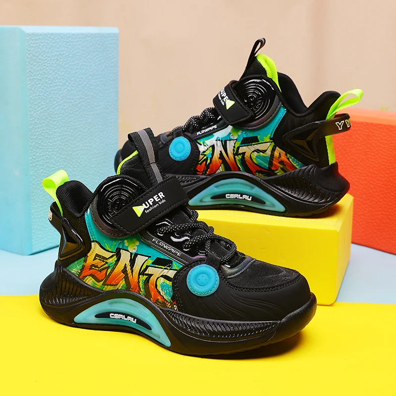 

Children's basketball shoes children's big boys breathable and comfortable sports shoes sports running casual tennis shoes