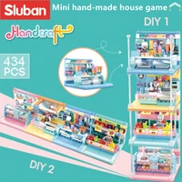 sluban building block toys mini handcrafts 4 in 1 b0792 fruit stores dessert shops ice cream compatbile with leading brands