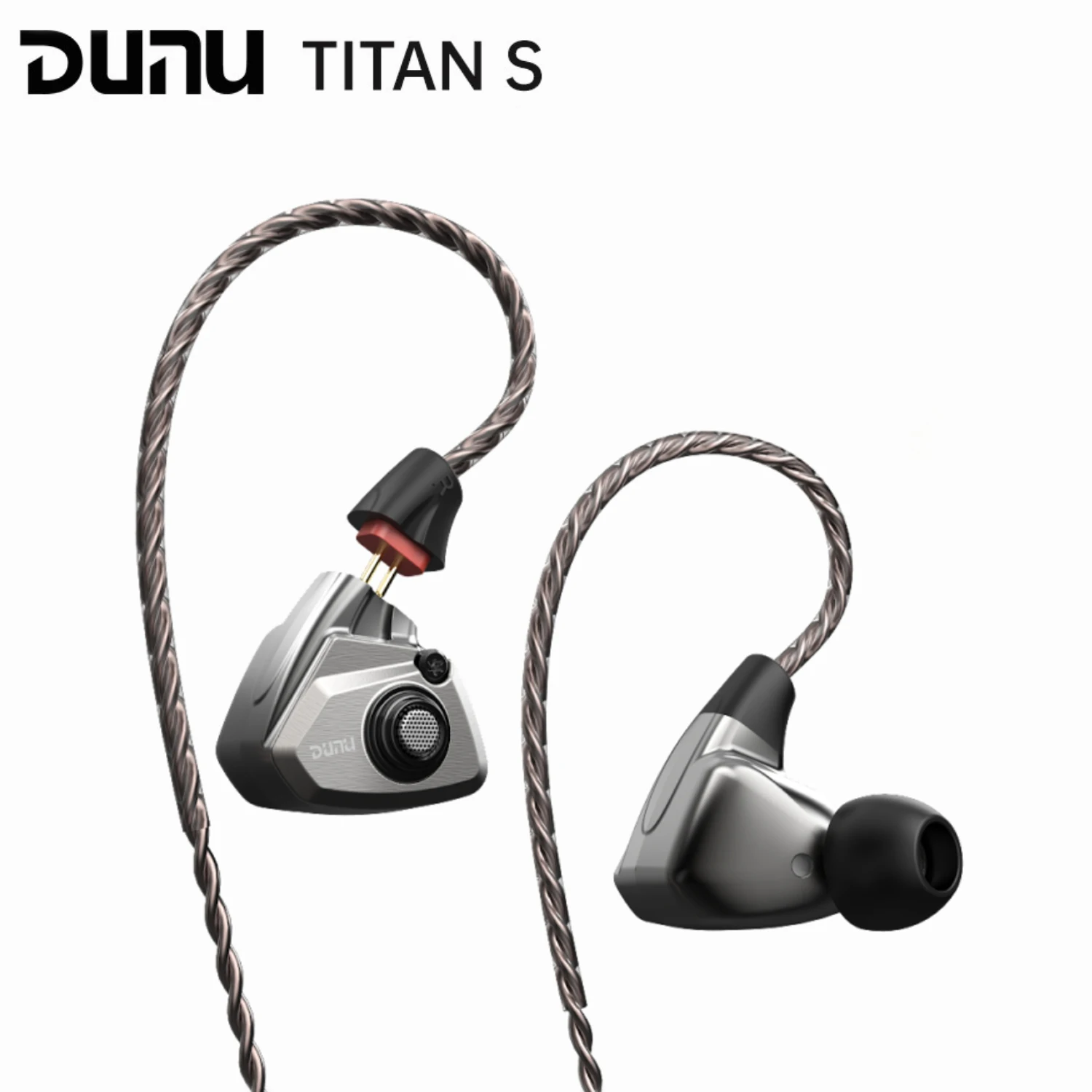 Проводные Внутриканальные наушники DUNU TITAN S, Hi-Fi наушники IEMs с динамическим драйвером 11 мм, монитор из цинкового сплава с посеребренным медным съемным кабелем