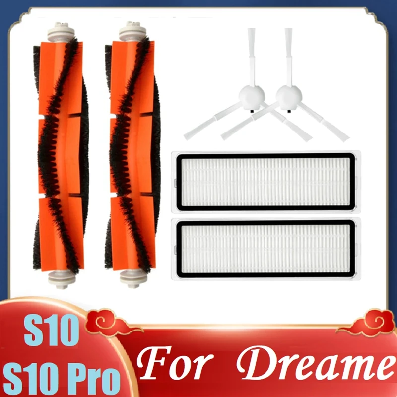 

Washable HEPA Filter Side Brush For Dreame S10/S10 Pro Robot Vacuum Cleaner Filters Replacement Spare Parts