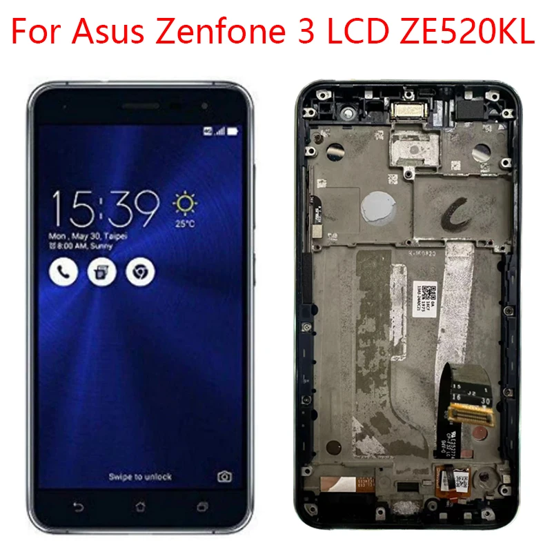 ЖК-дисплей 5,2 дюйма для Asus Zenfone 3 ZE520KL ZA520KL, дисплей + рамка + сенсорная панель, дигитайзер для Z017DB Z017DA LCD, оригинал