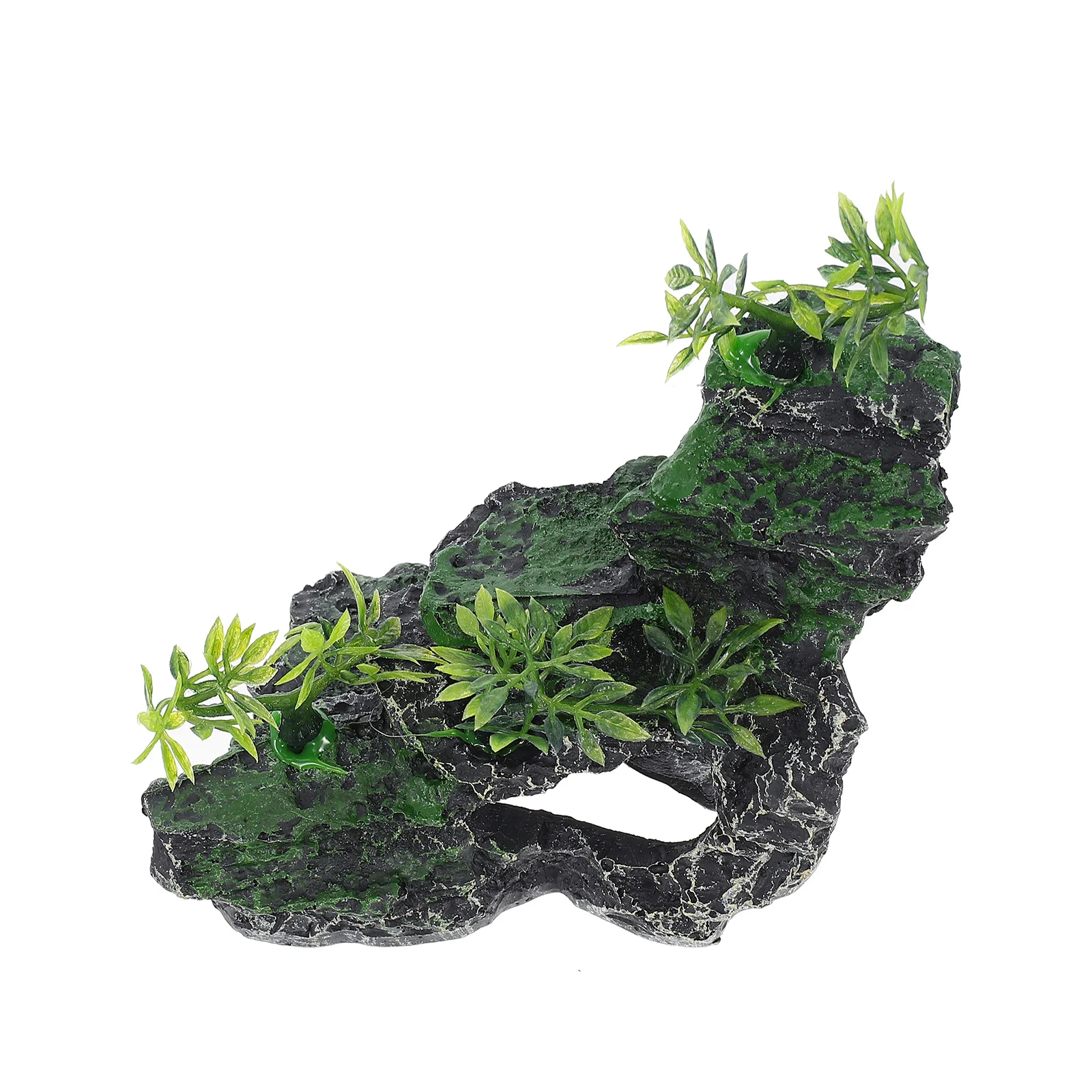 

Aquarium Mountain Artificial Rockery Tank Landscape Hill Decor Decorations Stone Underwater Resin Model Tree Hide View Hut