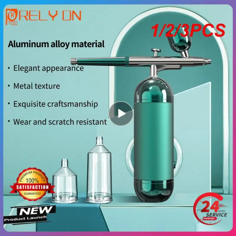 

1/2/3PCS Airbrush Nail With Compressor Portable Airbrush For Nails Cake Tattoo Makeup Paint Air Spray Gun Oxygen Injector Air