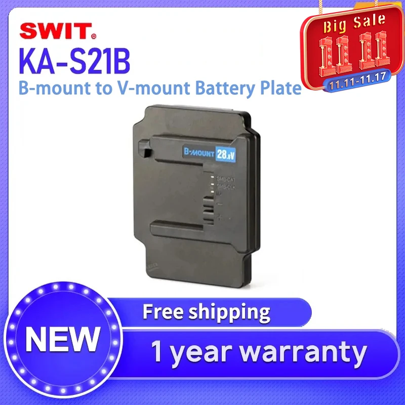 

SWIT KA-S21B B-mount to V-mount Battery Plate 28,8 V