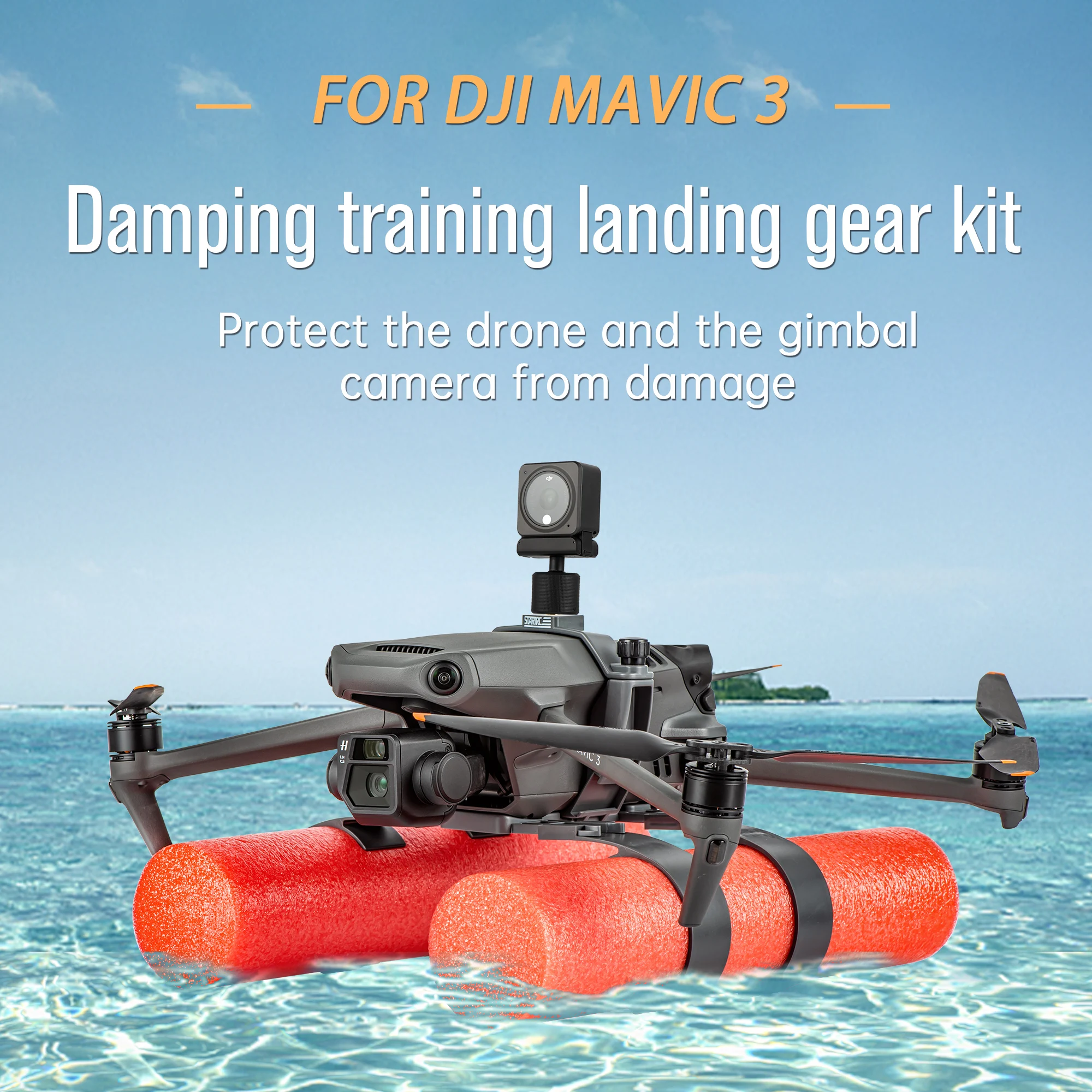DJI Mavic 3 Landing Skid Float on Water Kit Expansion Buoyancy Landing Gear Training Rod Sticker Water For Mavic 3 Accessories