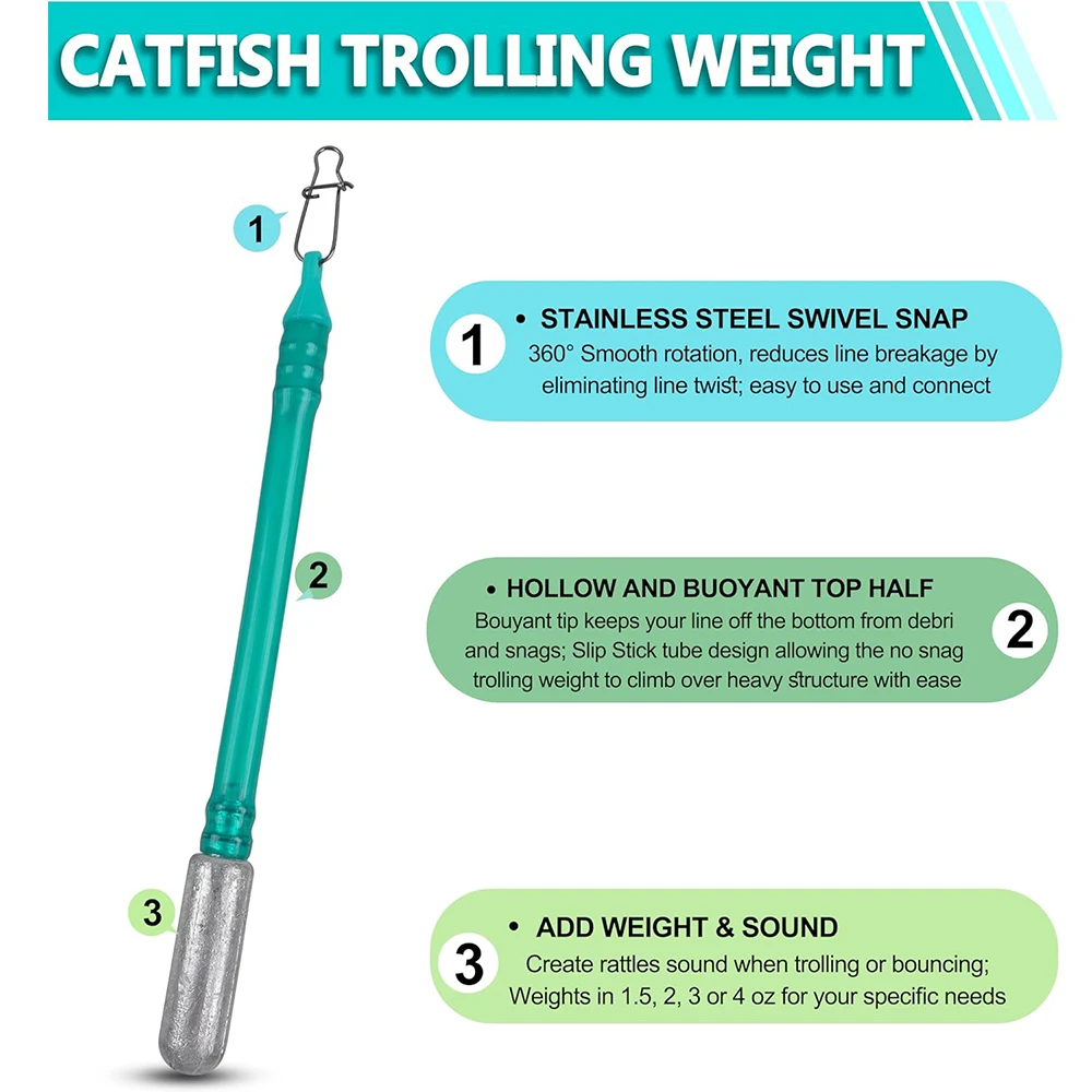 2 шт. грузила без зацепок для снизу прыгающие ловли сома скользящая палочка