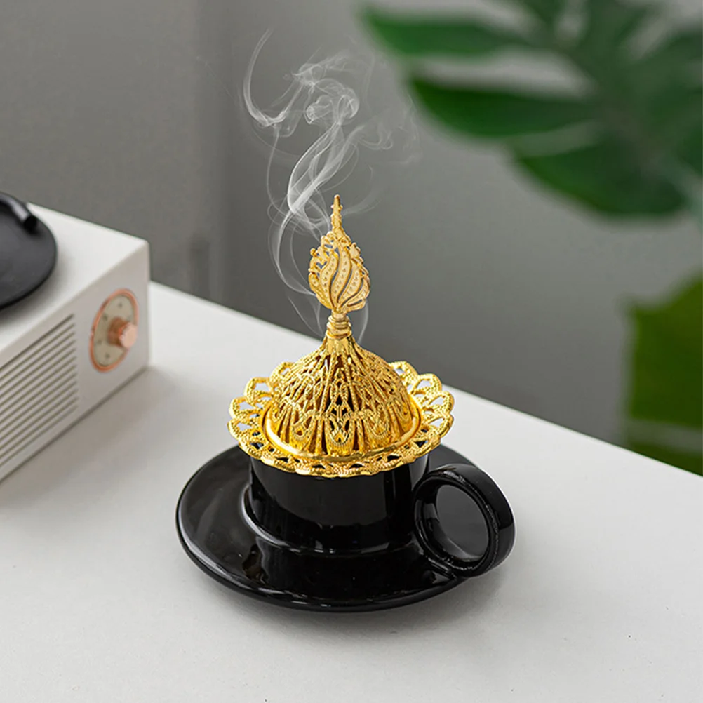 

Retro Home Decor Aroma Burner Adornment Portable Censer Holder Household Decorative Aromatherapy Furnace Ceramic