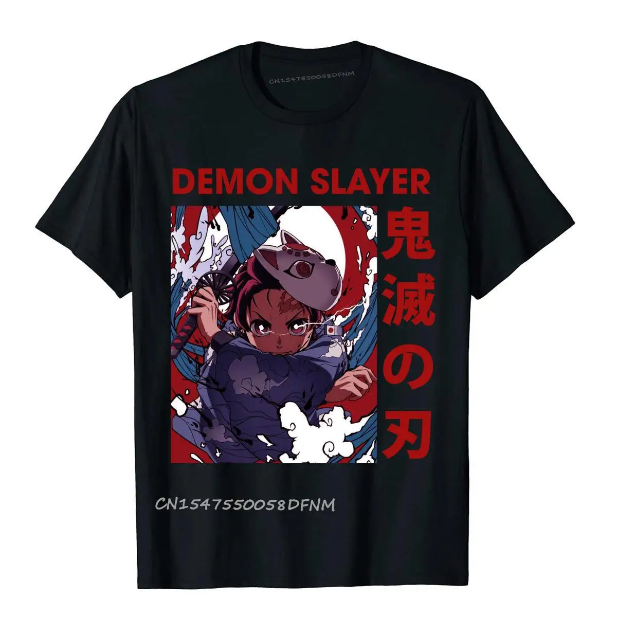 

Tanjiro Kamado Demon Slayer Anime Premium Cotton Design Tees Graphic Men T Shirt Beach Manga Tshirt