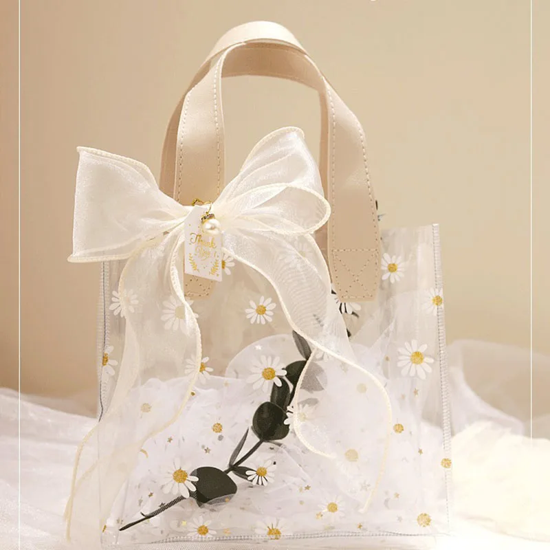 

Подарочная сумка ПВХ с цветочным принтом