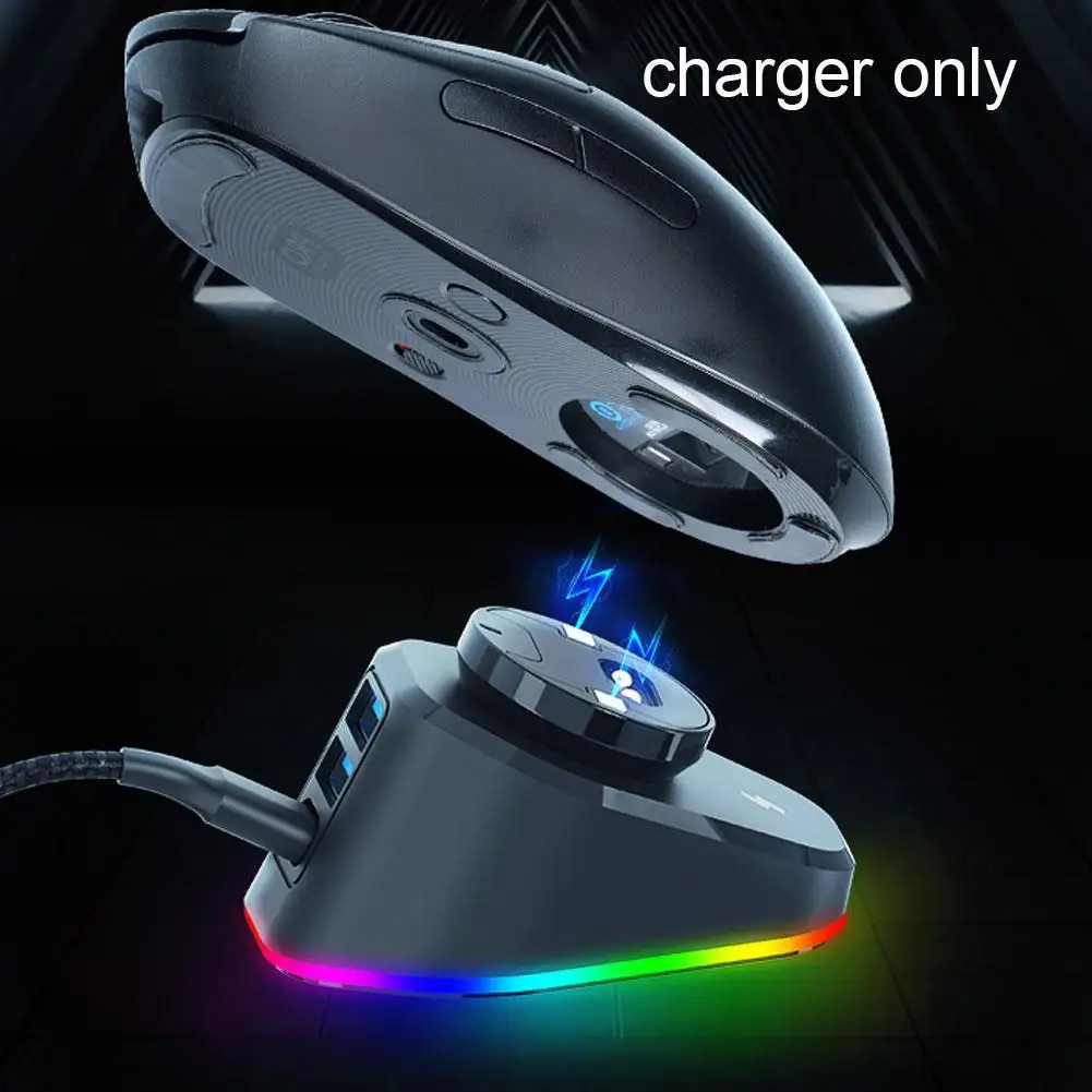 Cargador de ratón inalámbrico de succión magnética para Logitech G Pro X Superlight G502 Lightspeed Razer Series, base de carga para ratones de juego