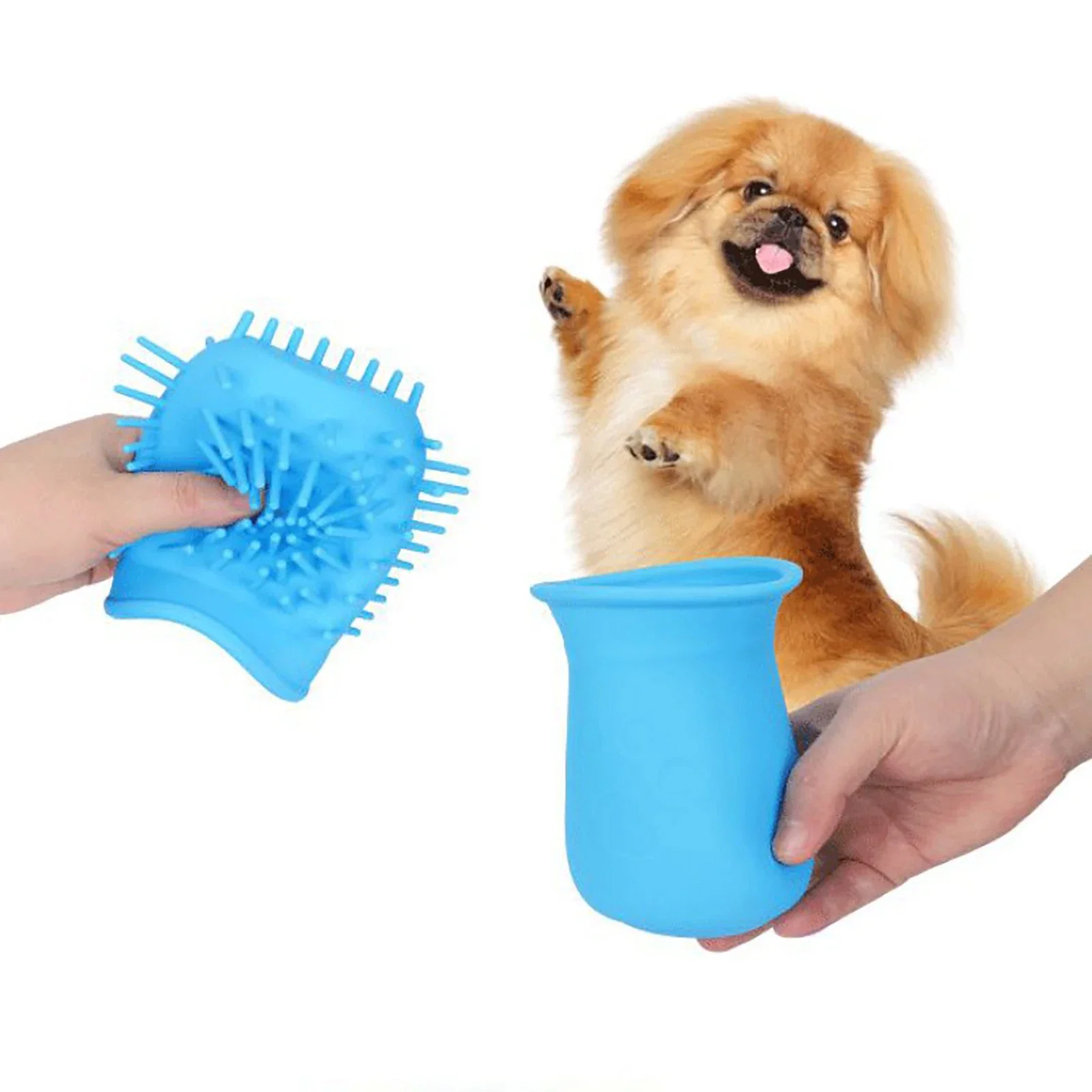 

Dog Paw Cleaner Cup with Towel Pet Foot Washer Protable Dog Cleaning Brush for Puppy Cats Massage Grooming Dirty Claws