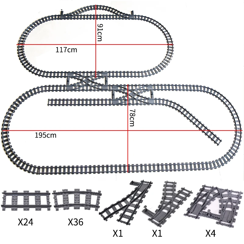 

Городские поезда гибкий переключатель рельсы пересекающиеся изогнутые прямые строительные блоки кирпичи игрушки совместимы с 7996