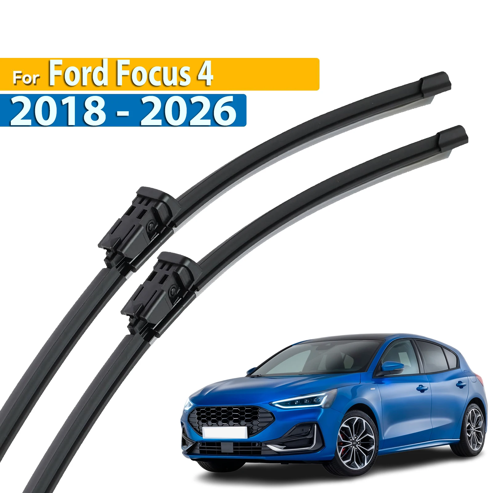 

Передние щетки стеклоочистителя Erick's LHD для Ford Focus 4 MK4 2018-2026, лобовое стекло, лобовое стекло, автомобильные щетки от дождя 26 дюймов + 20 дюймов