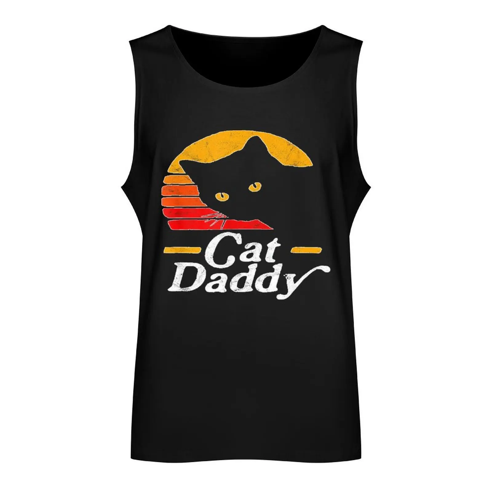 Рубашка Cat Daddy в винтажном стиле восьмидесятых с изображением кота ретро потертая