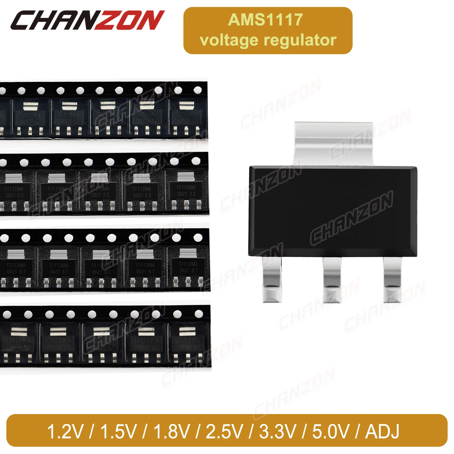Sot223 Ams1117 Kit Ams1117-1.2V Ams1117-1.5V Ams1117-3.3V Ams1117-5.0V Ams1117-Adj Ams1117-1.8V Ams1117-2.5V регулятор напряжения