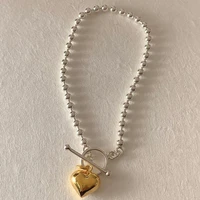 amaiyllis s925 sterling silver light luxury bead chain love heart bracelet simple versatile wrap bracelet jewelry