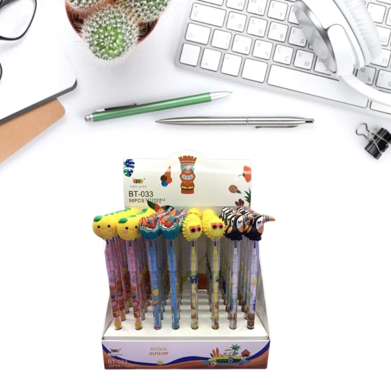 

56 шт., канцелярские принадлежности на Хэллоуин, подарки, наборы для детей, не затачивающиеся карандаши, карандаши на Хэллоуин,