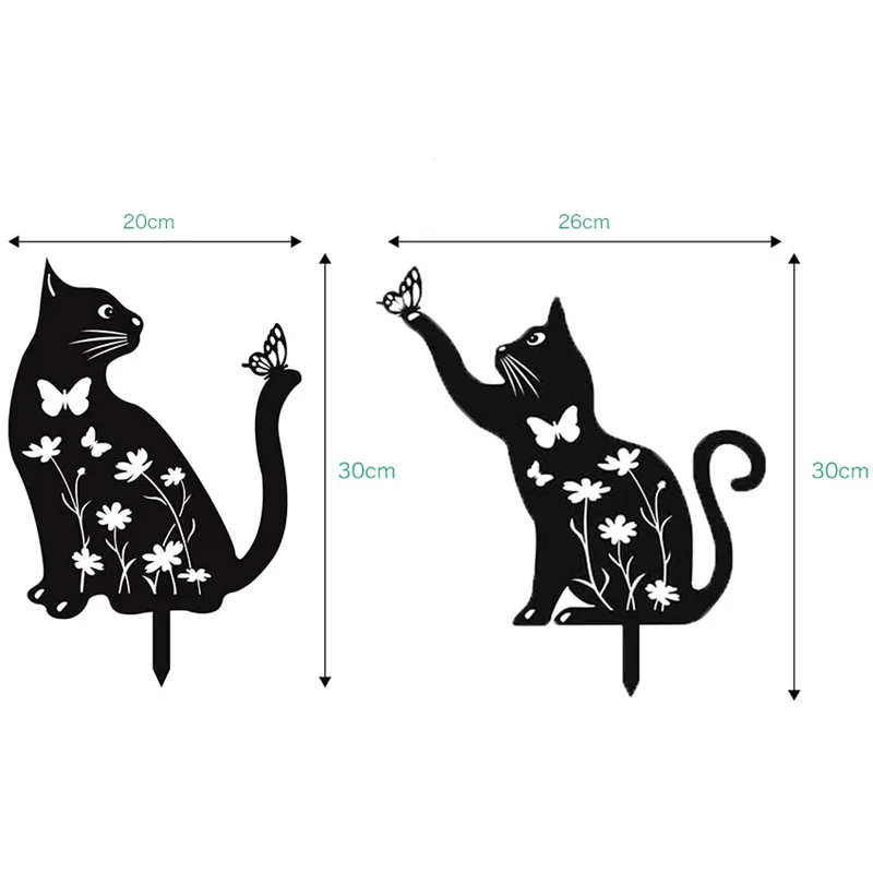 Очаровательный Садовый Кол Для Кошек Металлический Декоративный Уличный Двор