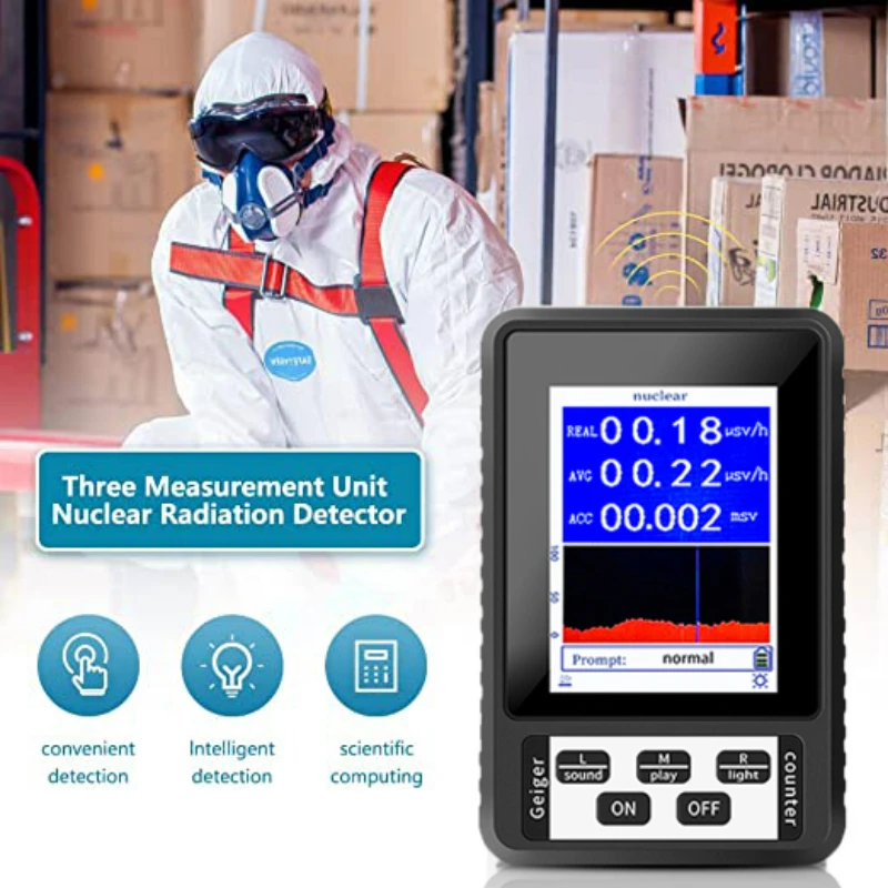 

Счетчик Гейгера, портативный детектор ядерного излучения, персональный дозиметр, мраморный тестер, рентгеновский полуфункциональный изме...