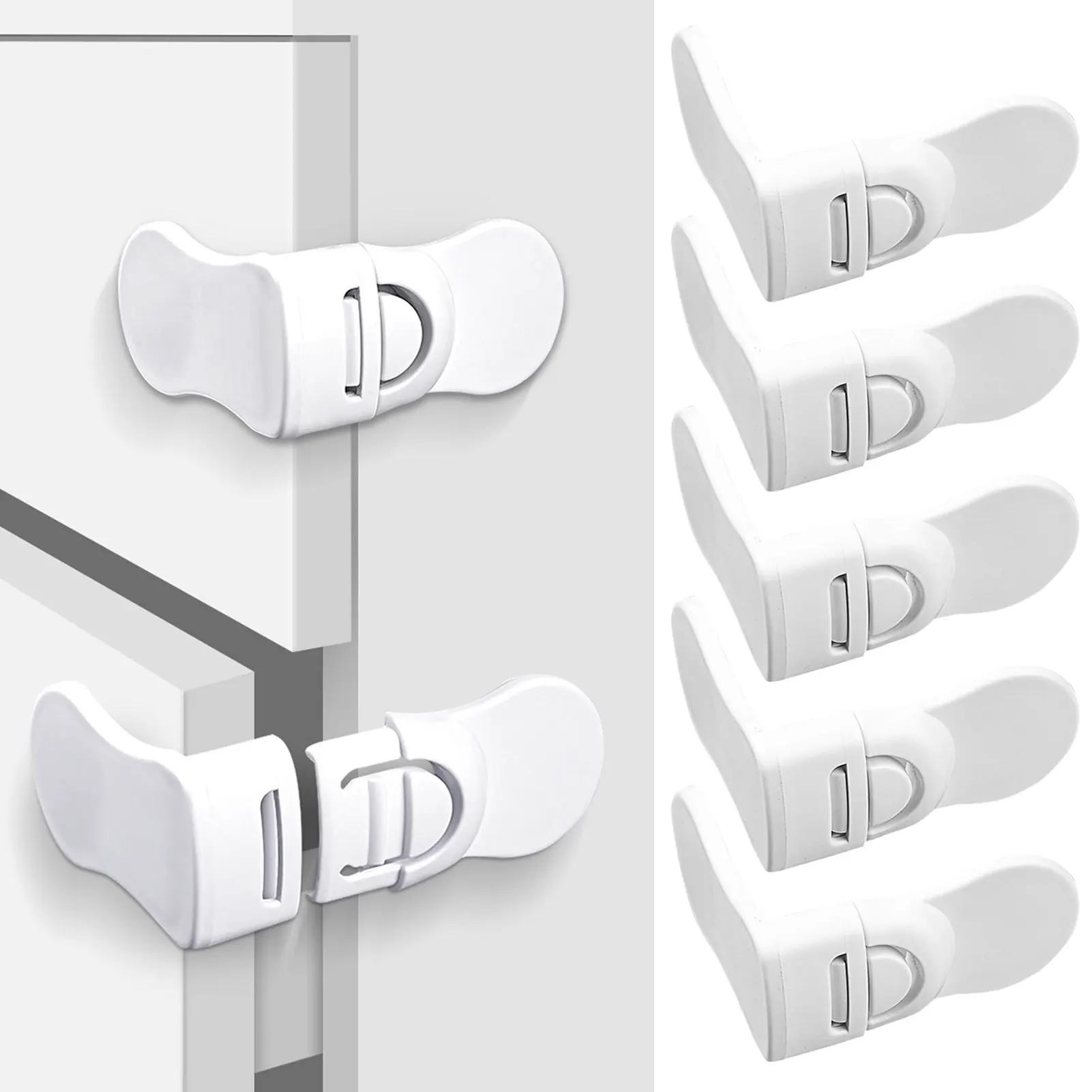 

Baby Proof Cabinet Latches Child Safety Lock Child Proof Latches For Drawers Adhesive Cabinet Locks For Oven Fridge Kitchen