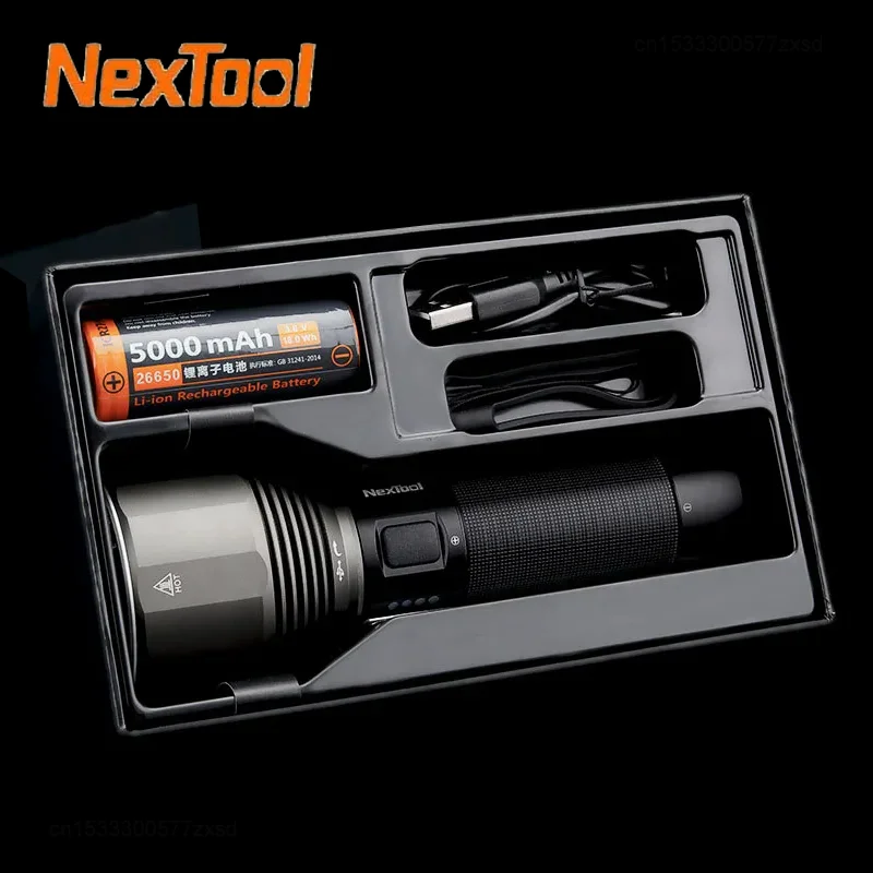 

Фонарик Nextool аккумуляторный, 380 лм, м, 5 режимов, IPX7