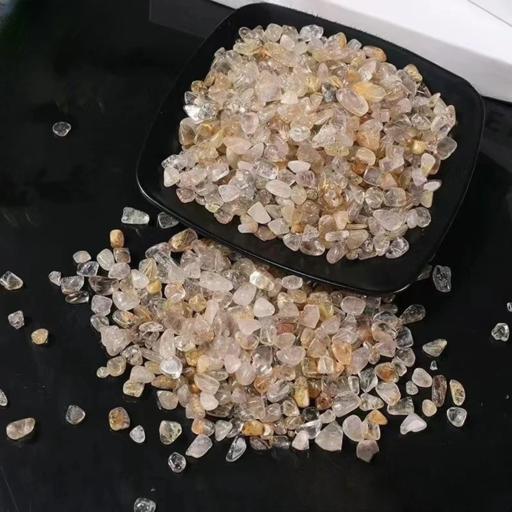 Кристаллические частицы волос из натурального золота щебень шерсть наполнение