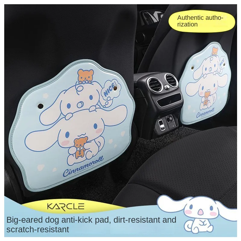 

Cute Cartoon Sanrios My Melody Cinnamoroll Car Backrest Preventing Kickboards Kawaii Auto Interior Accessories Car Anti Dirt Pad