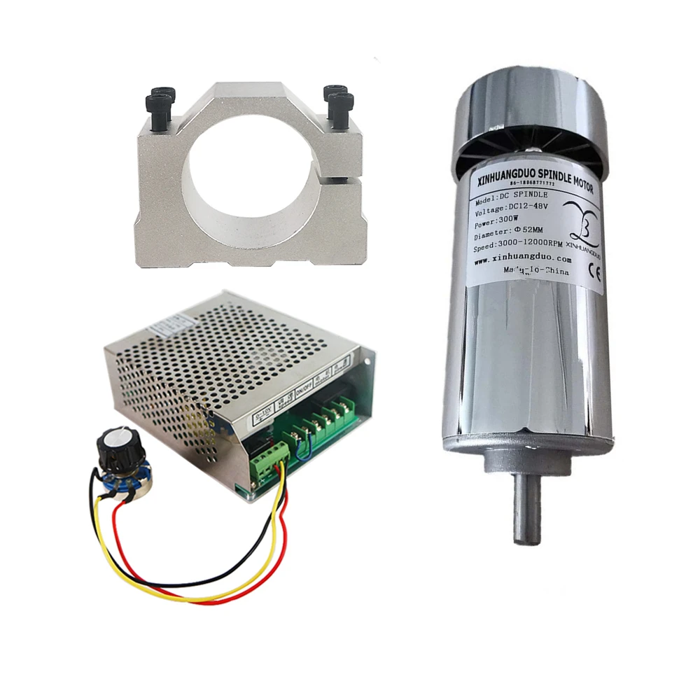 

300W DC шпиндель 12-48 CNC станок маршрутизатор 52 мм зажим шаговый двигатель драйвер Источник питания