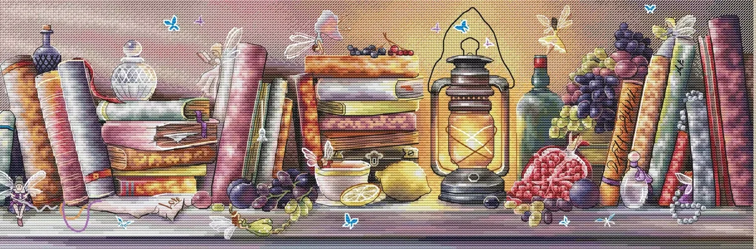 

Cross Stitch Kits Cross-stitch Kit embroidery Threads for embroidery Set Embroidery CBeautiful bookshelf 64-28