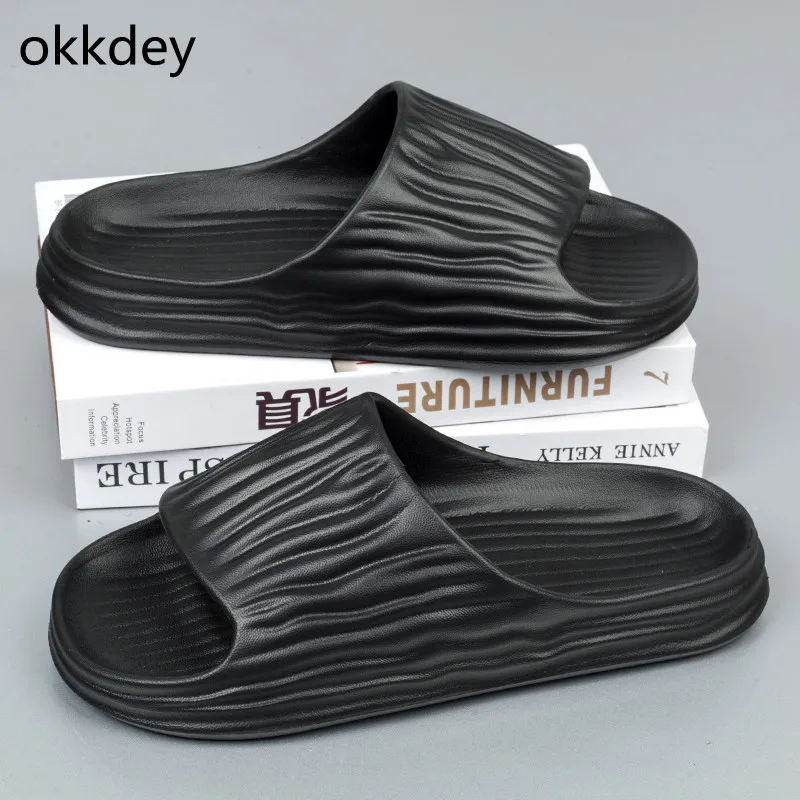 Шлепанцы мужские с круглым носком водонепроницаемые легкие модные