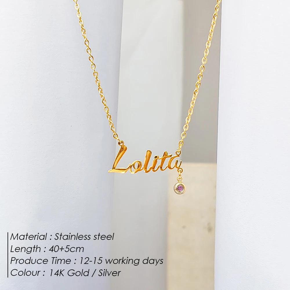 EManco ожерелье с кулоном-камнем по месяцу рождения ювелирные изделия на заказ