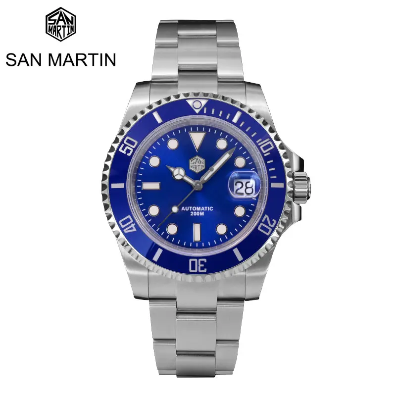 

Часы San Martin Мужские механические, 41 мм, с сапфировым стеклом, 20 бар