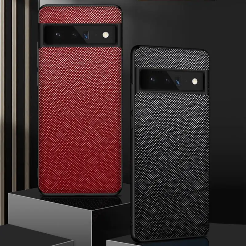 

Capa For Google Pixel 8 7 Pro Cross Leather Shockproof Phone Case For Google Pixel 7A 6 Pro Hard PC Protective Cover For Pixel 8