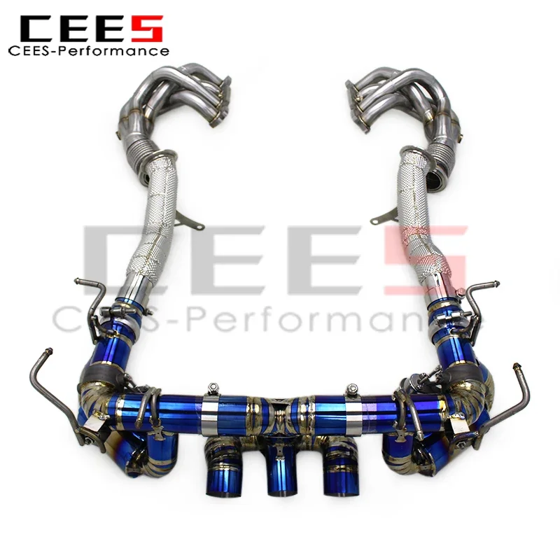 Cees Catback коллектор выхлопной трубы для Ferrari 458 V8 4 5 2013-2016 глушитель из титанового