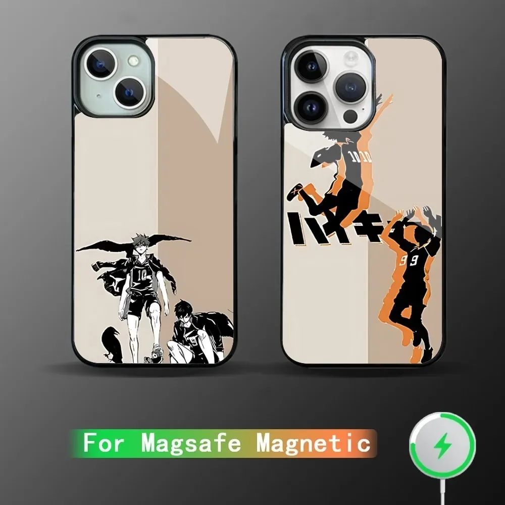 Haikyuu Oya Волейбольный Аниме-чехол Для Телефона Iphone Pro Max Mini С Сильным Магнитом Magsafe
