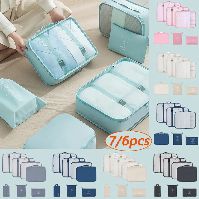 

6/7 шт./набор, дорожные сумки-органайзеры для хранения обуви
